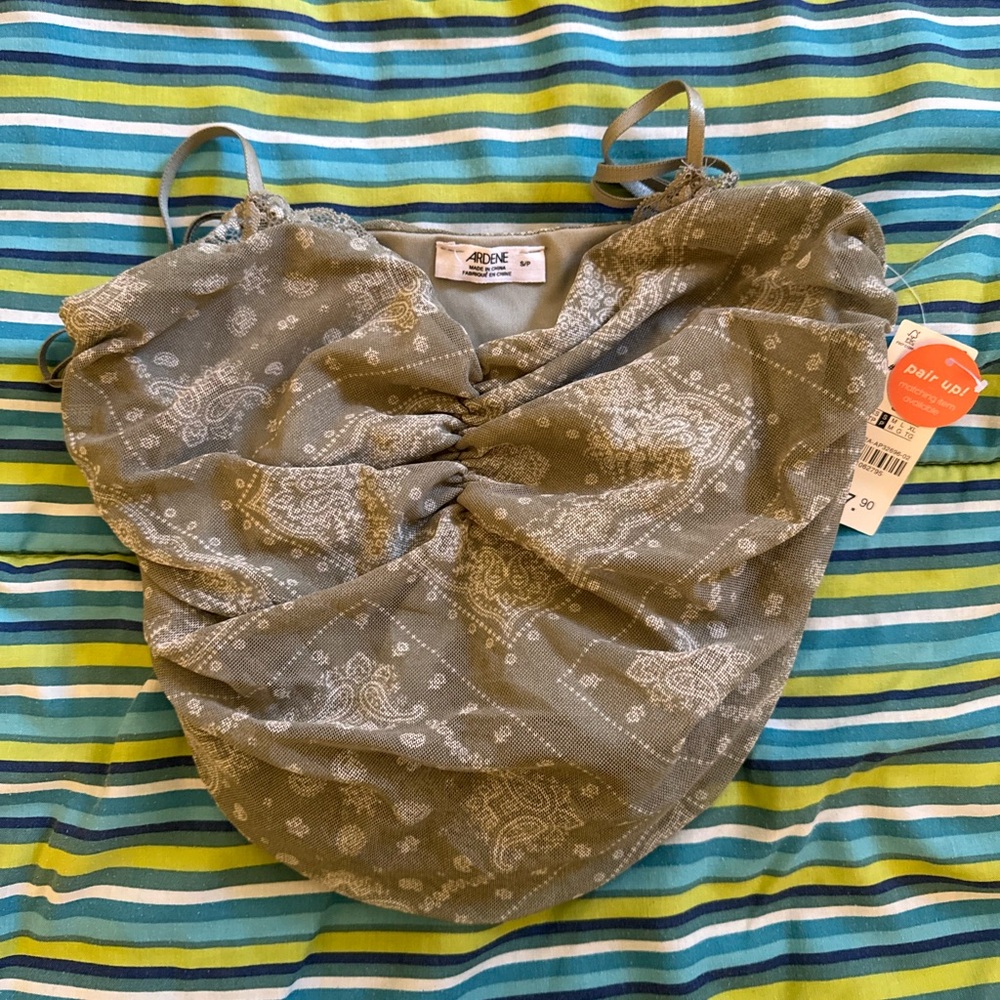 Ardene Gray Camisole with Paisley Pattern